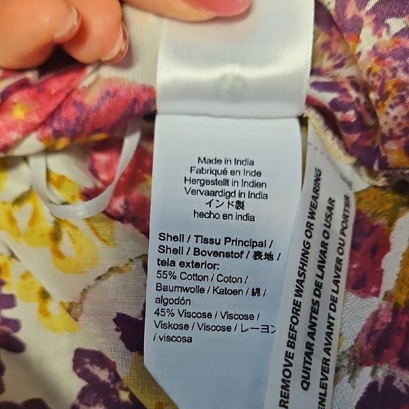 J. Crew Floral Ruffle Tie-Shoulder Tank Top - Picture 5 of 5